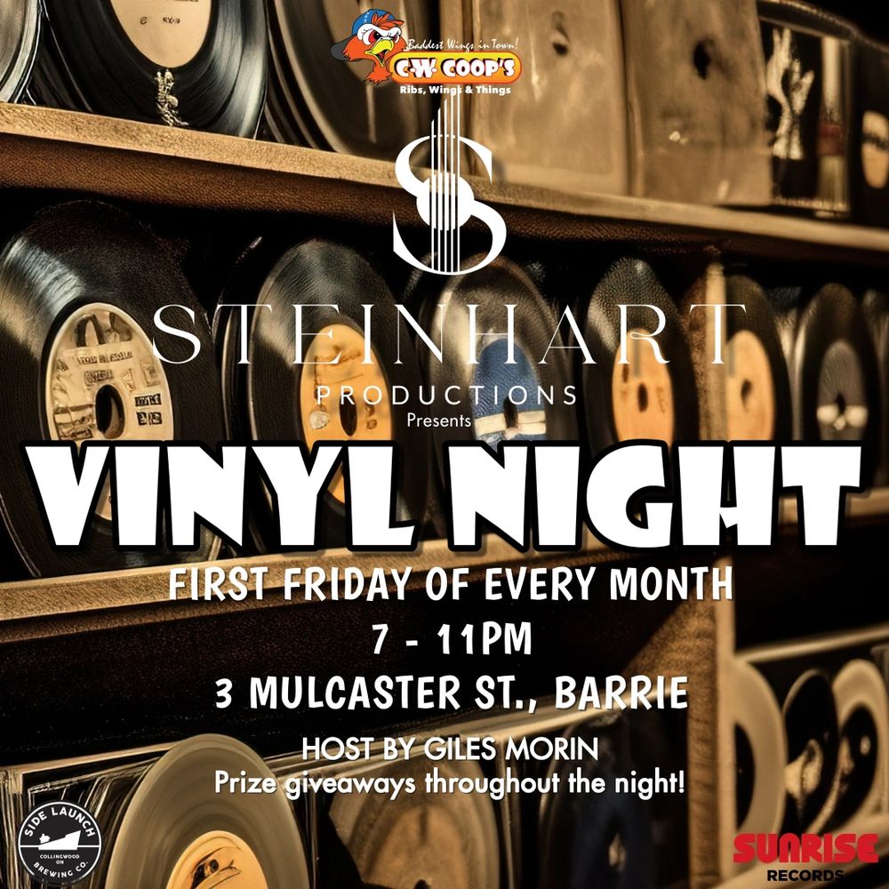Bring your own vinyl night.  byov.  steinhart productions.  first friday of every month.  october 3r