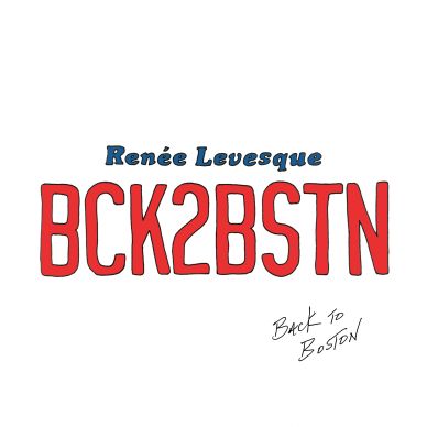 Minimalist text design reading BCK2BSTN with a handwritten note.