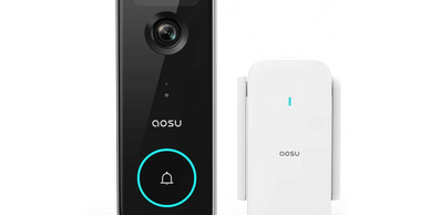 AOSU Video Doorbell Wireless, 5MP UHD, No Monthly Fee, Triple Motion Detection Doorbell Camera with 
