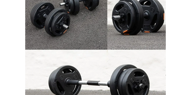 Phoenix Fitness Dumbbells Weight Set - Adjustable 2-in-1 Barbell Set for Exercise, Muscle and Streng