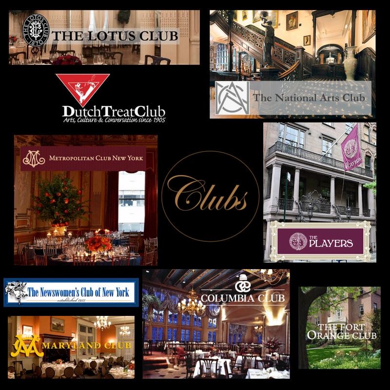 Nine signs of private clubs where Andrea Marcovicci performed like Dutch Treat and  Metropolitan.