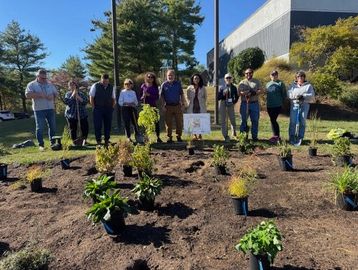 CGAPC Members in front of Wayne Township Community Flower Garden
