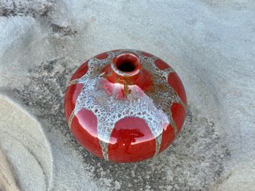 glazed stoneware vase