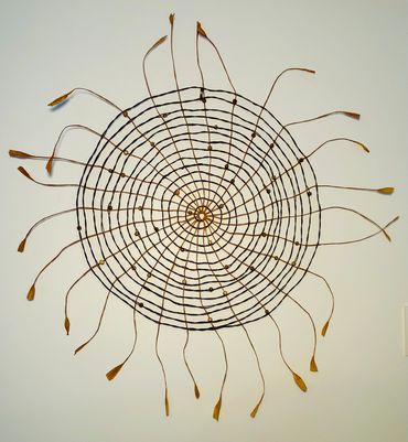 paper cord spiral art piece