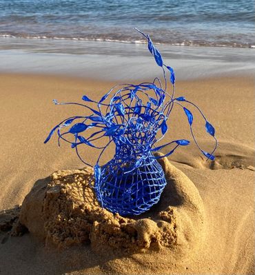 natural fibre vessel on the beach