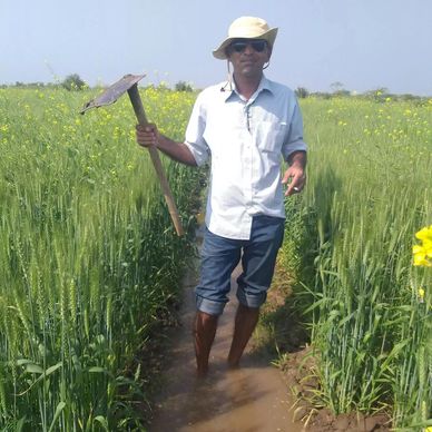 Me in the wheat feild, during irrigation. 