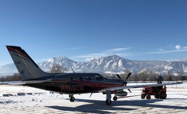 Piper Meridian beneath the Flatirons boulder Longmont, kbdu , Klmo,  Kbjc, beegles hail repair, insu