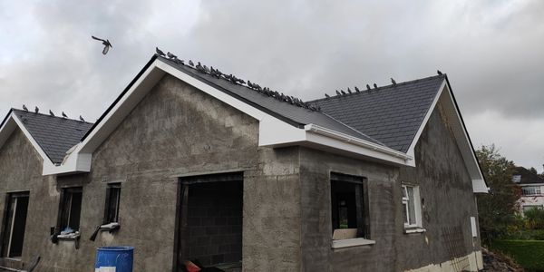 New extension with roof and entire uPVC system (fascia, soffit and gutter)