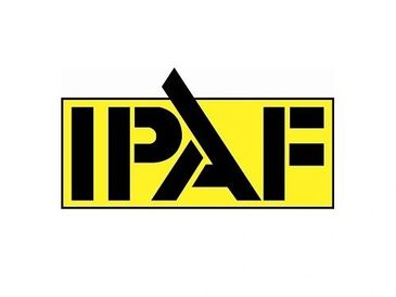IPAF logo in black and yellow.