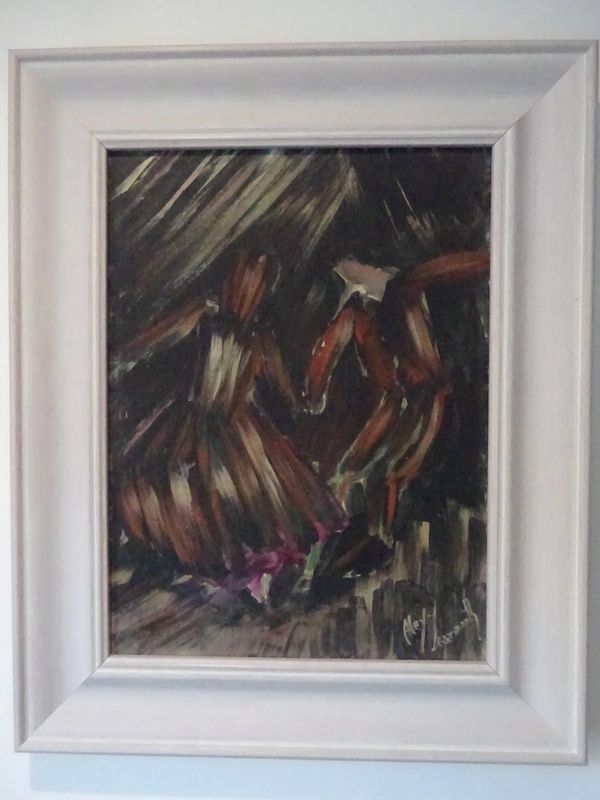 Dancers oil painting by Alex Learmonth. Scottish contemporary artist