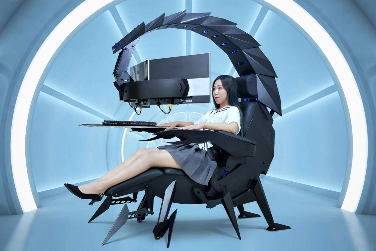 This giant scorpion is really a zero-gravity gaming chair