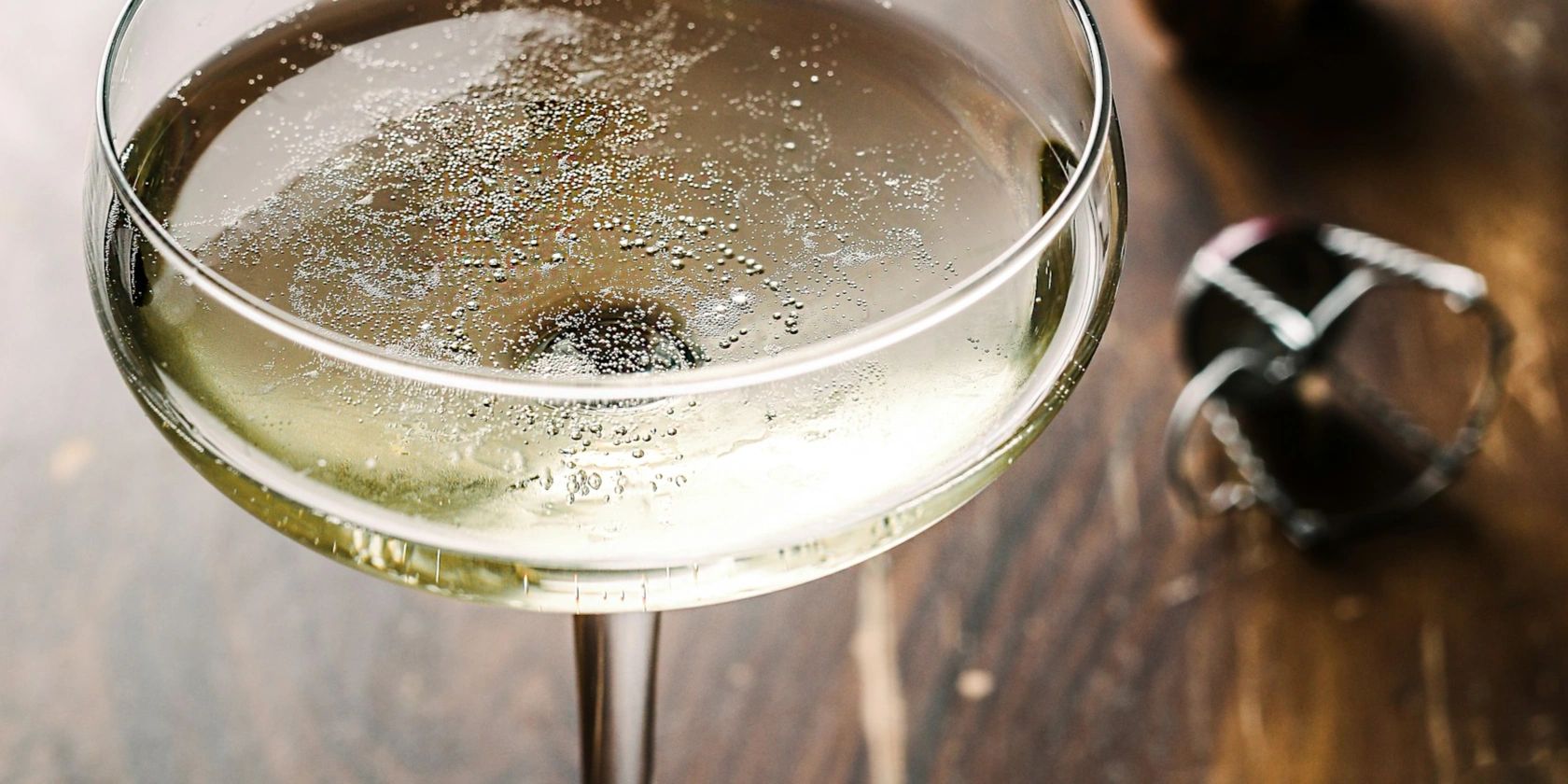 champagne pouring into glass