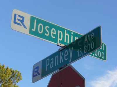 This intersection is located in Josephine Pankey Extension to Her Third Addition in Little Rock, AR.