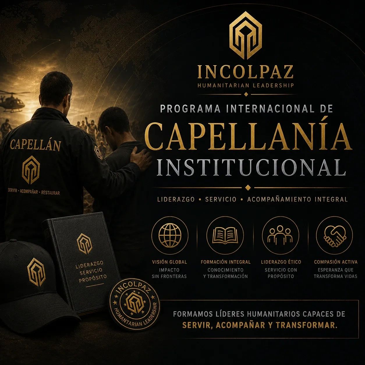 Programa internacional de Capellanía Institucional por Incolpaz para formar líderes humanitarios.