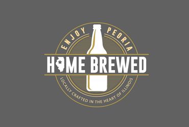 Enjoy Peoria Home Brewed Logo Design