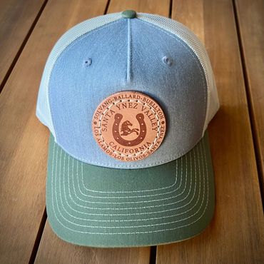 Santa Ynez valley leather patch trucker hat