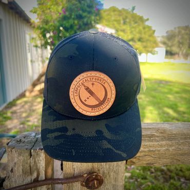 Space Force Base, lompoc California leather patch trucker hat