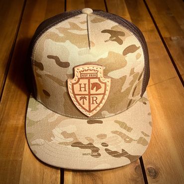 Hope Ranch park crest leather patch trucker hat