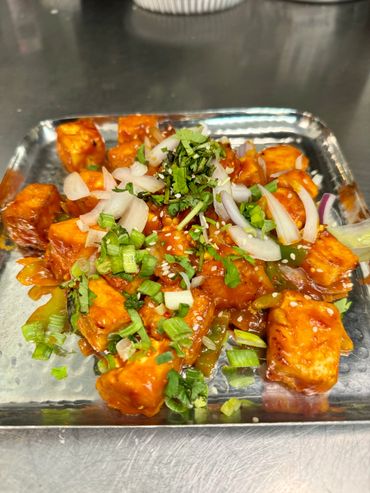 Assorted Indian food panir