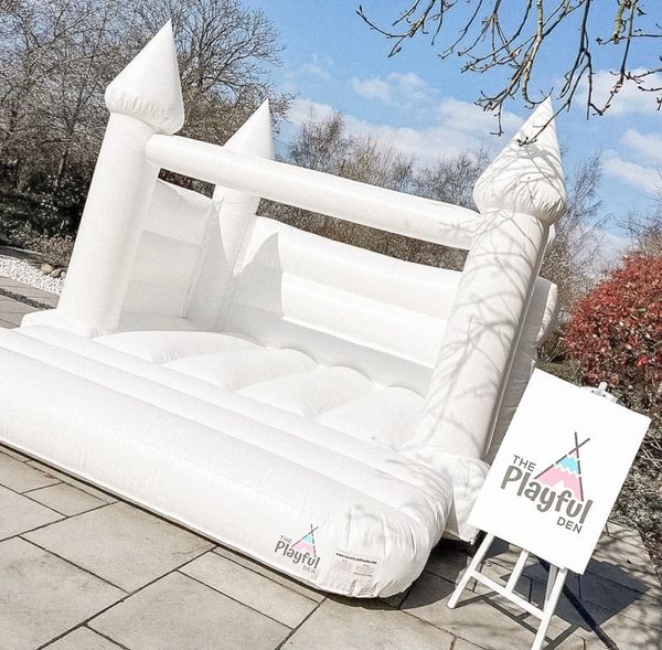 12ft x 12ft White Marshmallow Bounce House