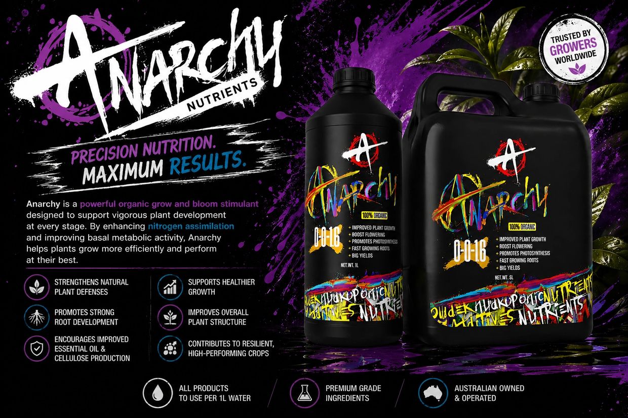 Anarchy Nutrients: Organic plant growth stimulant for maximum results and healthier plants.