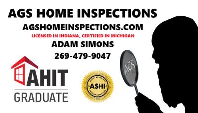 The AGS Home Inspections logo and card.