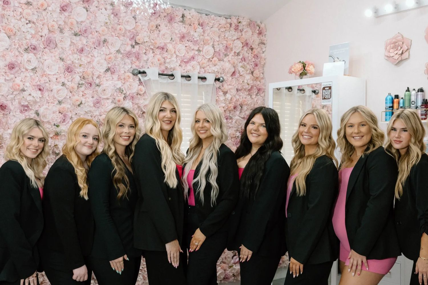 Luxury Fort Myers salon offering blonding, balayage, hair extensions, and bridal styling services salon bloom