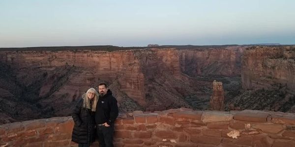 Karen A. Kratzer with her husband Jared Koslawy