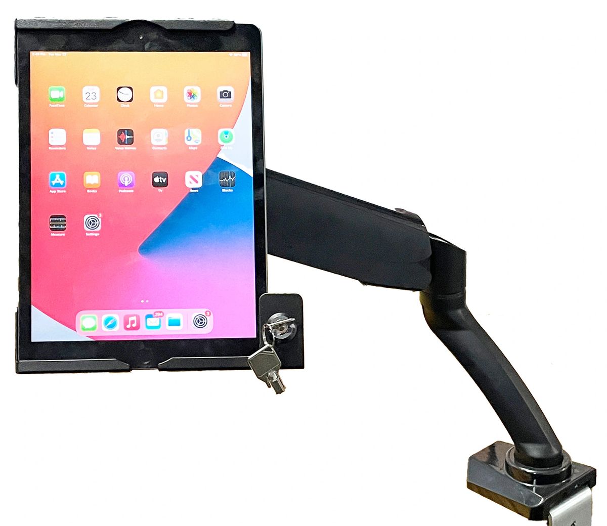 iPad Holder with VESA Arm and key lock security PN: AP IPL-ARM