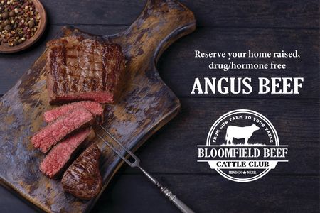 home raised, drug and hormone free angus beef