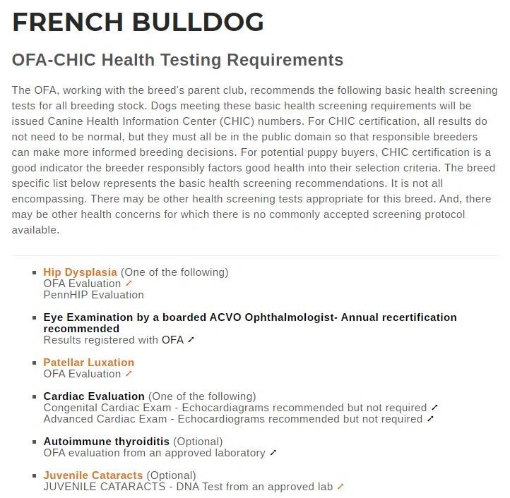french bulldog genetic health testing
