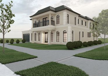 two storey classical design house.