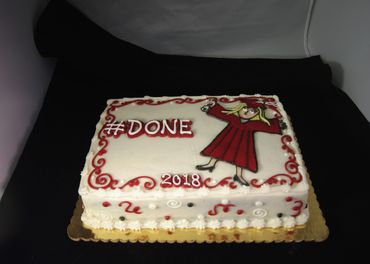 A graduation cake to done 