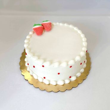 Strawberry Mousse specialty cake. Available daily at Concord Teacakes
