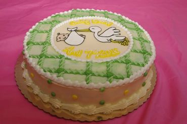 A Baby coming soon on April 7 2016 cake 
