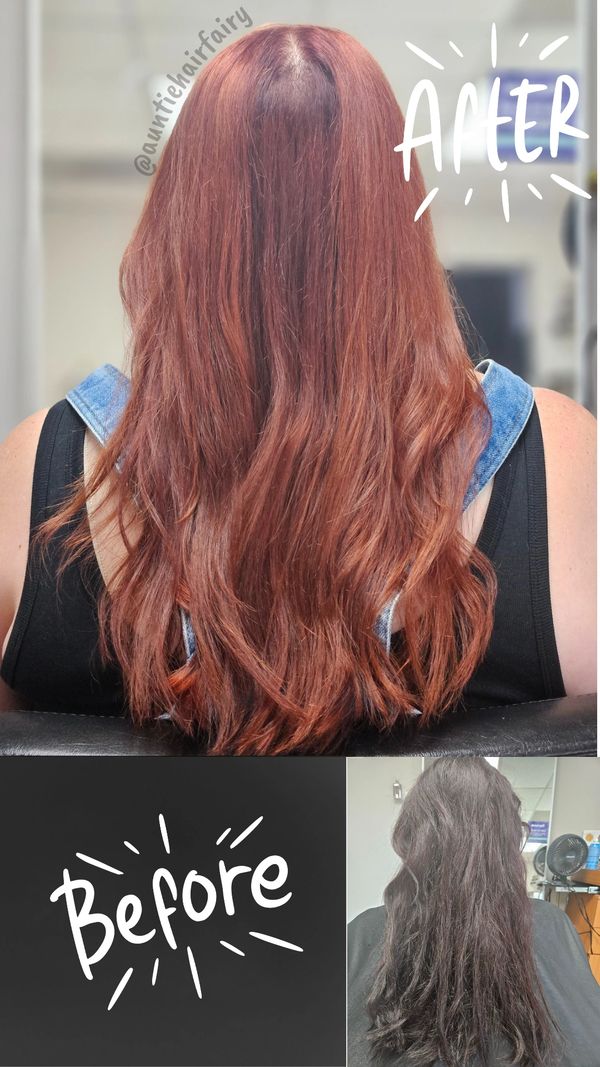 corrective color before and after photo