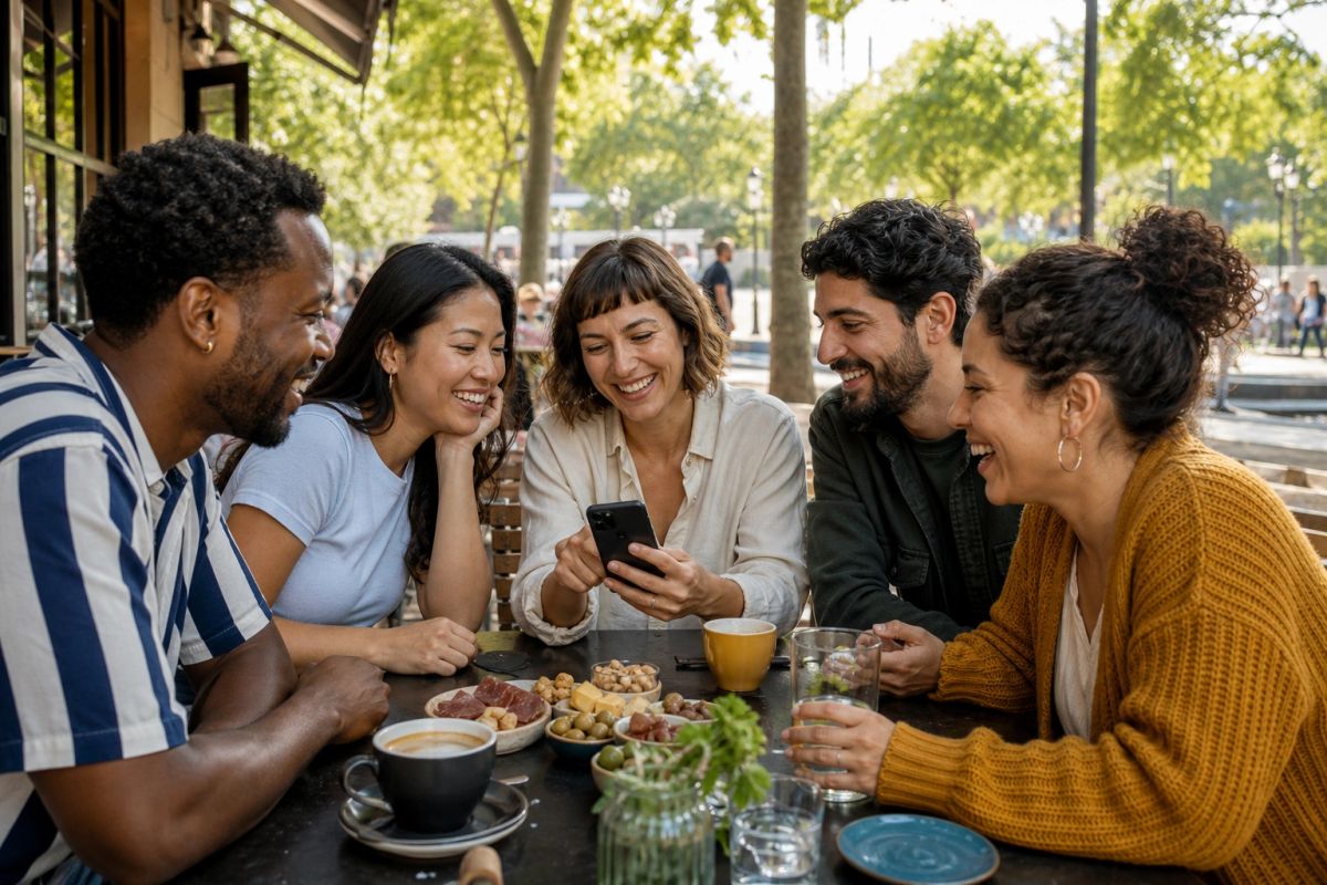 Close friends spending time together