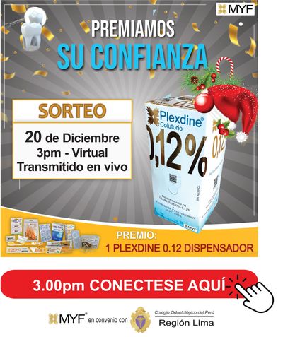 Sorteo virtual de un dispensador de Plexdine el 20 de diciembre.