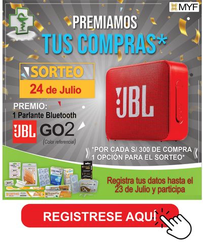 Promotional raffle for a JBL Bluetooth speaker on July 24.