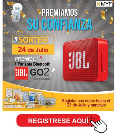 Promotional raffle for a JBL Bluetooth speaker on July 24th.