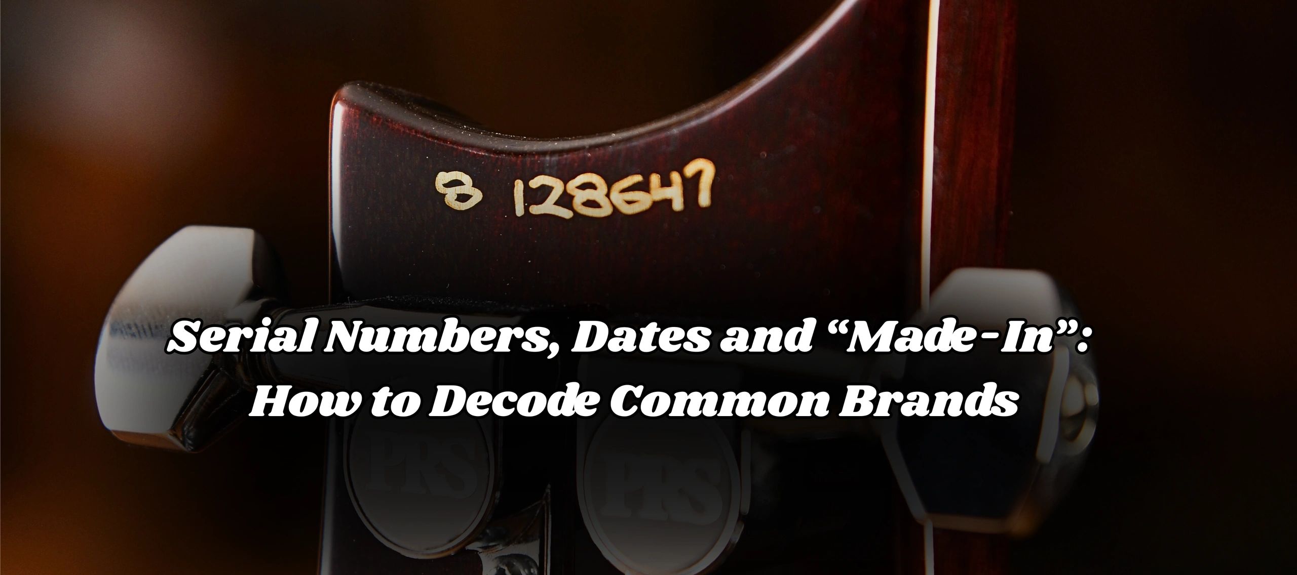 Serial Numbers, Dates and 