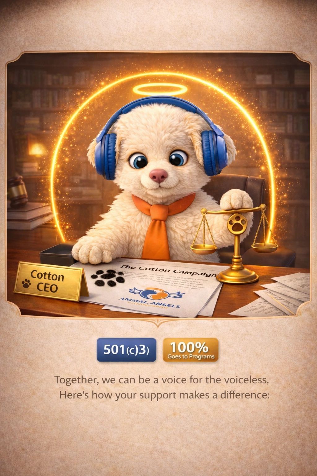 Cotton CEO  & Head of Advocacy at Animal-Angels Foundation