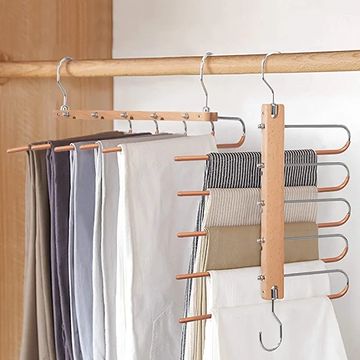 Heyhouse Closet Organizers and Storage,College Dorm Room Essentials,Pack of 6 Multifunctional Organizer Magic Space Saving Hangers with 9 Holes