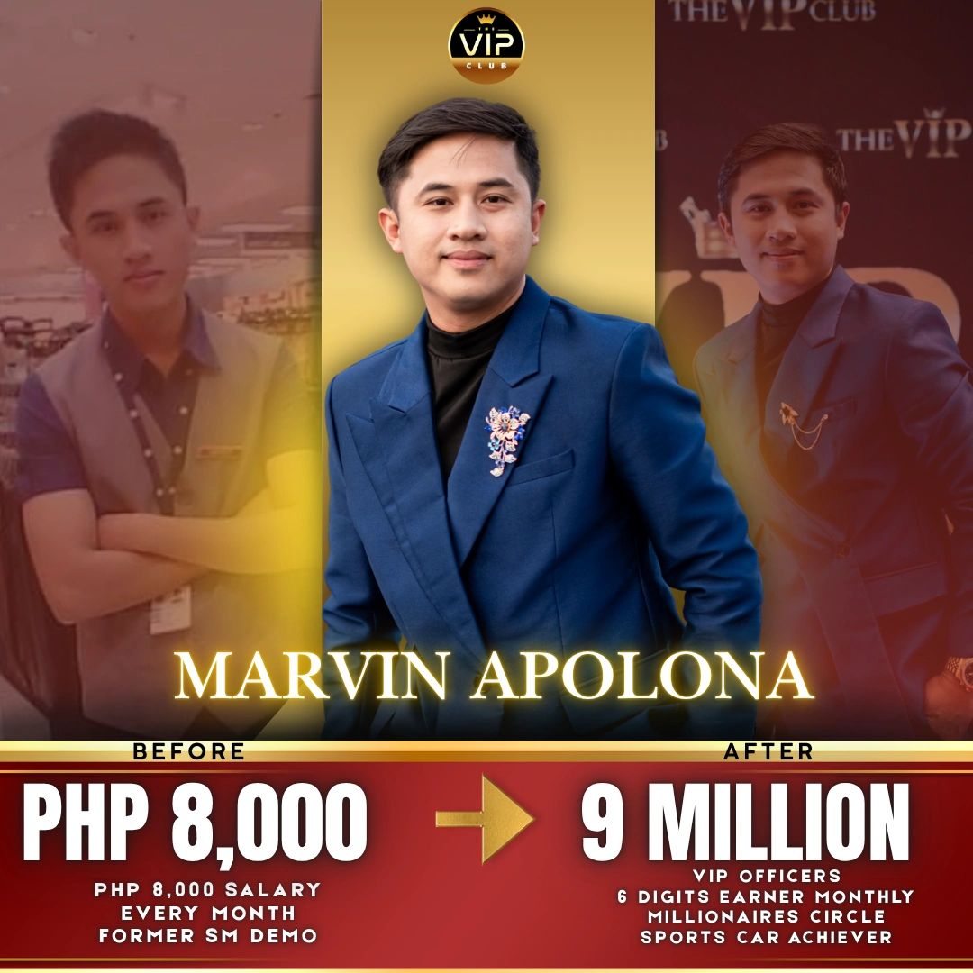 Marvin Apolona's inspiring transformation from PHP 8,000 salary to 9 million as a VIP officer.