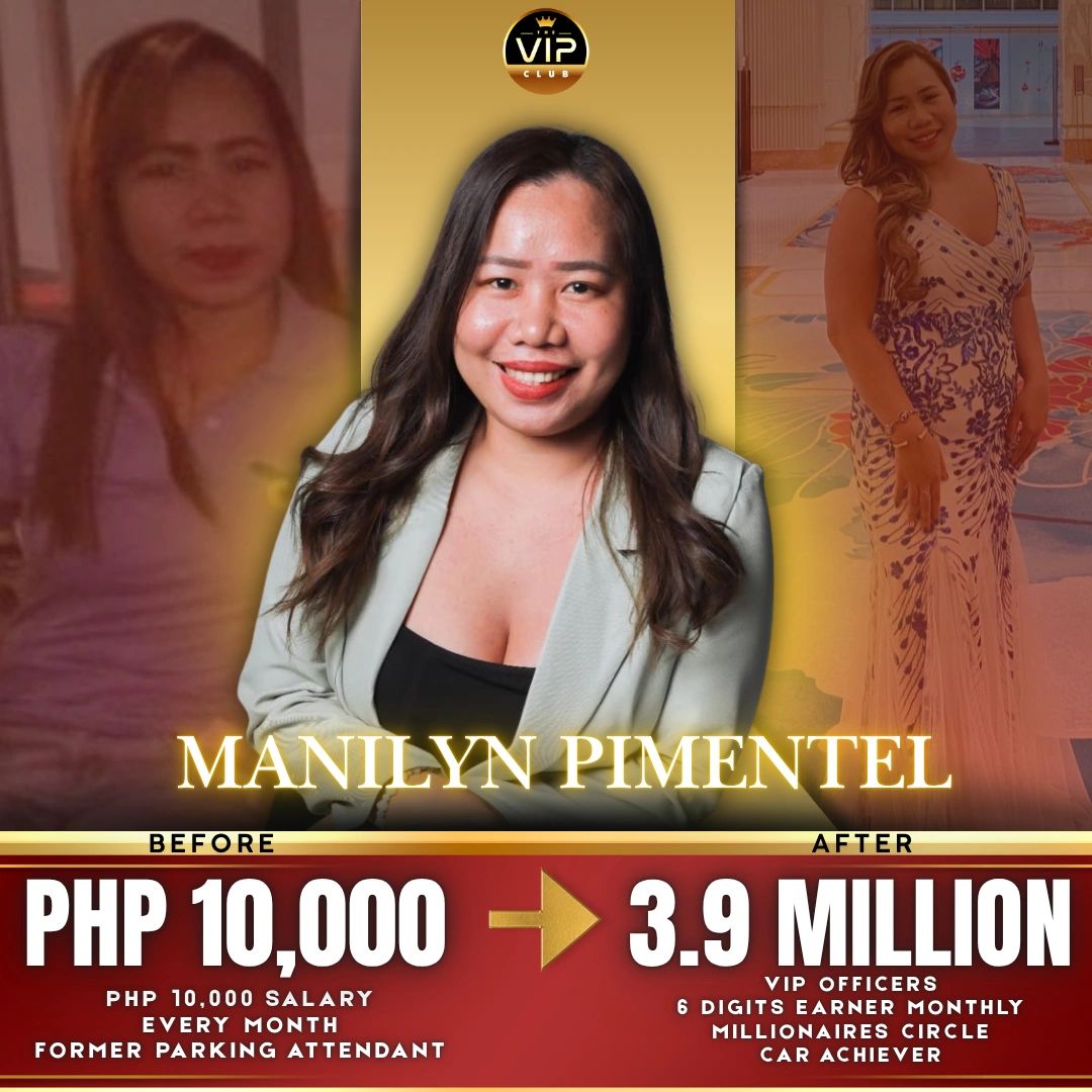 Manilyn Pimentel's inspiring journey from a PHP 10,000 salary to a 3.9 million VIP earner.