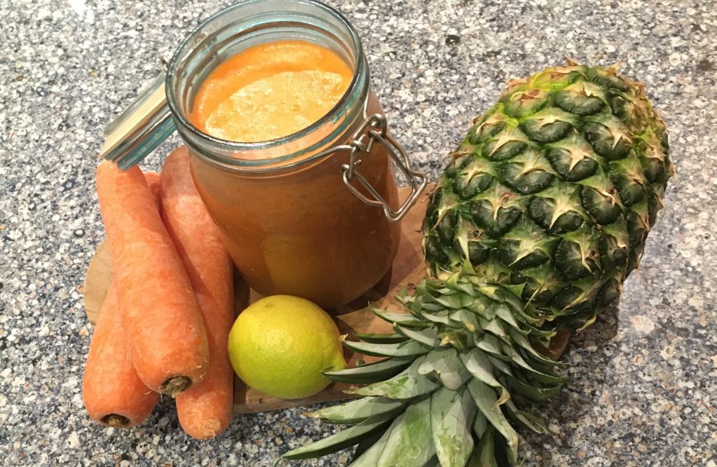 plant based recipes pineapple carrot lime smoothie