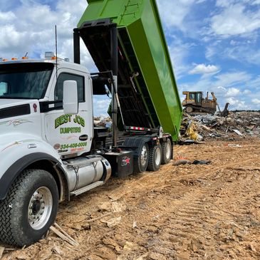 30 yard Dumpster at the landfill