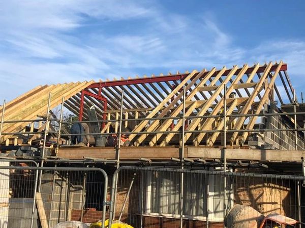 Loft conversion during construction