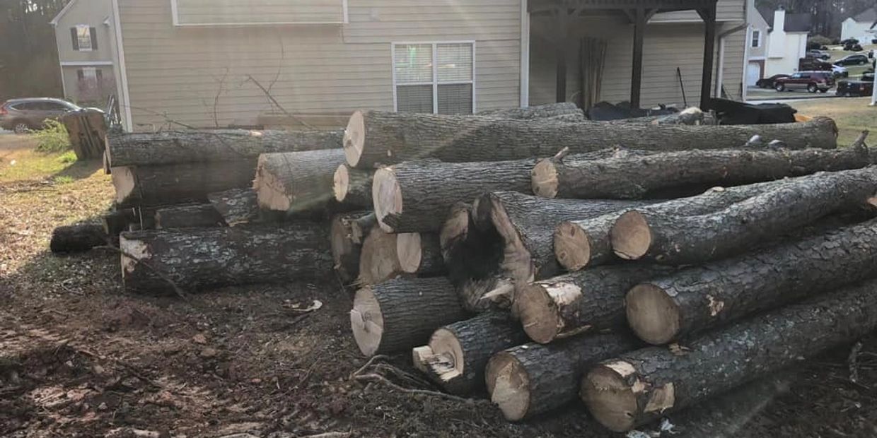 stacked up for firewood