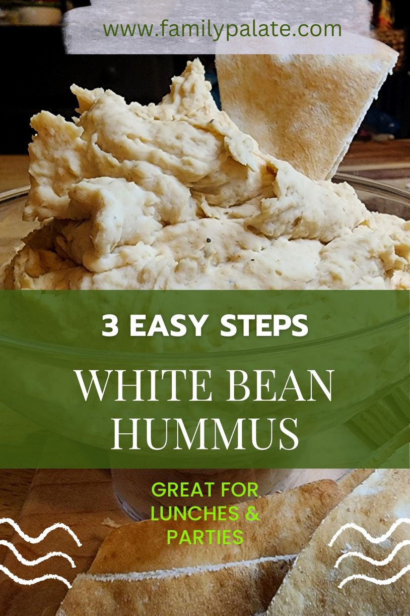 white bean hummus, easy white bean hummus, white bean hummus at home